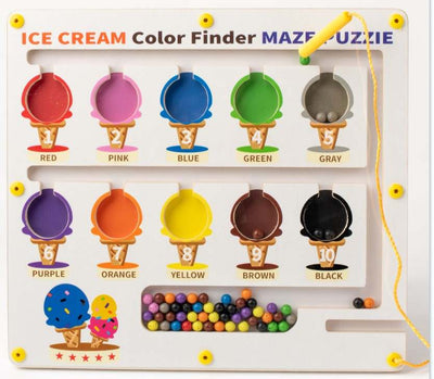 ICE CREAM MAZE MAGNETIC COLOR SORTER