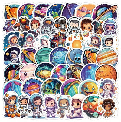 Space Astro stickers - 50 pcs
