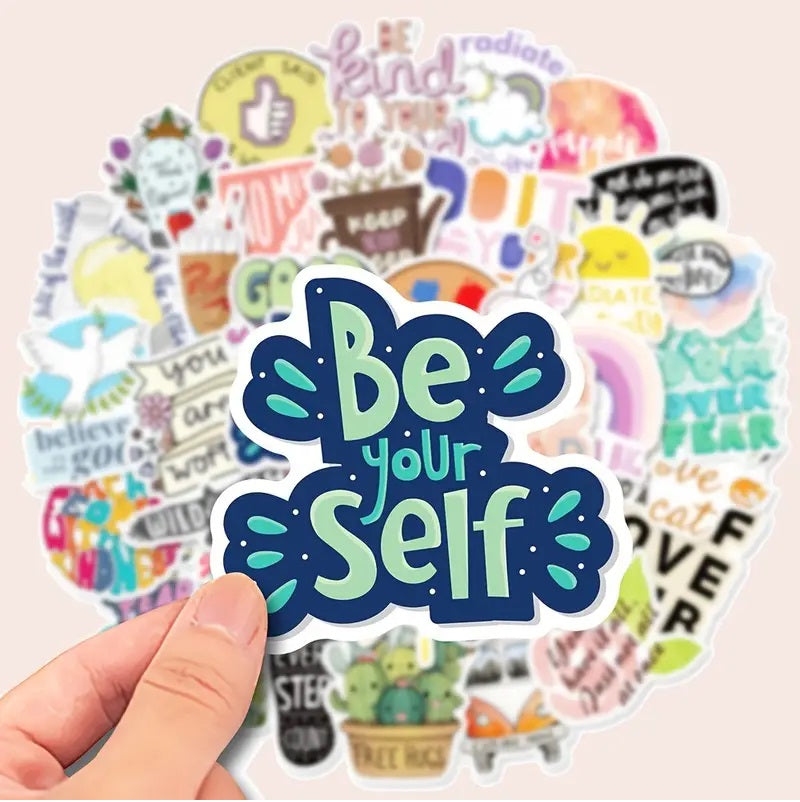 Inspirational words stickers - 50 Pcs
