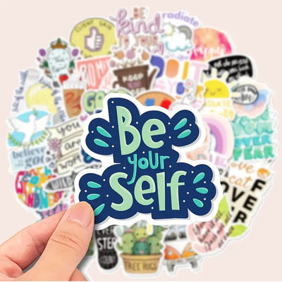 Inspirational words stickers - 50 Pcs