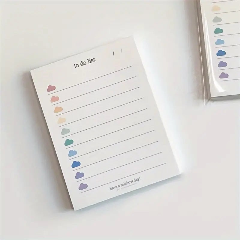 To-Do List Notepad Rainbow cloud - 50 pages