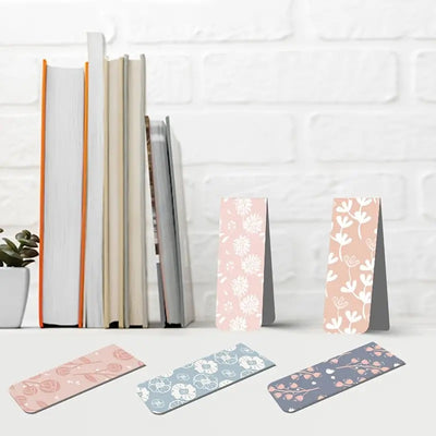 A pair of Magnetic Bookmarks - Floral Pattern