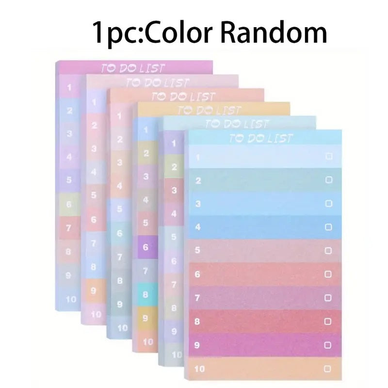 To-Do List Notepad Pastel colored - 50 pages
