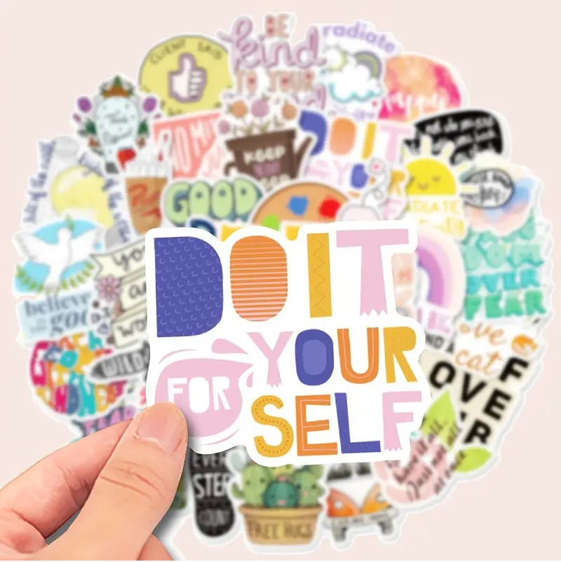 Inspirational words stickers - 50 Pcs
