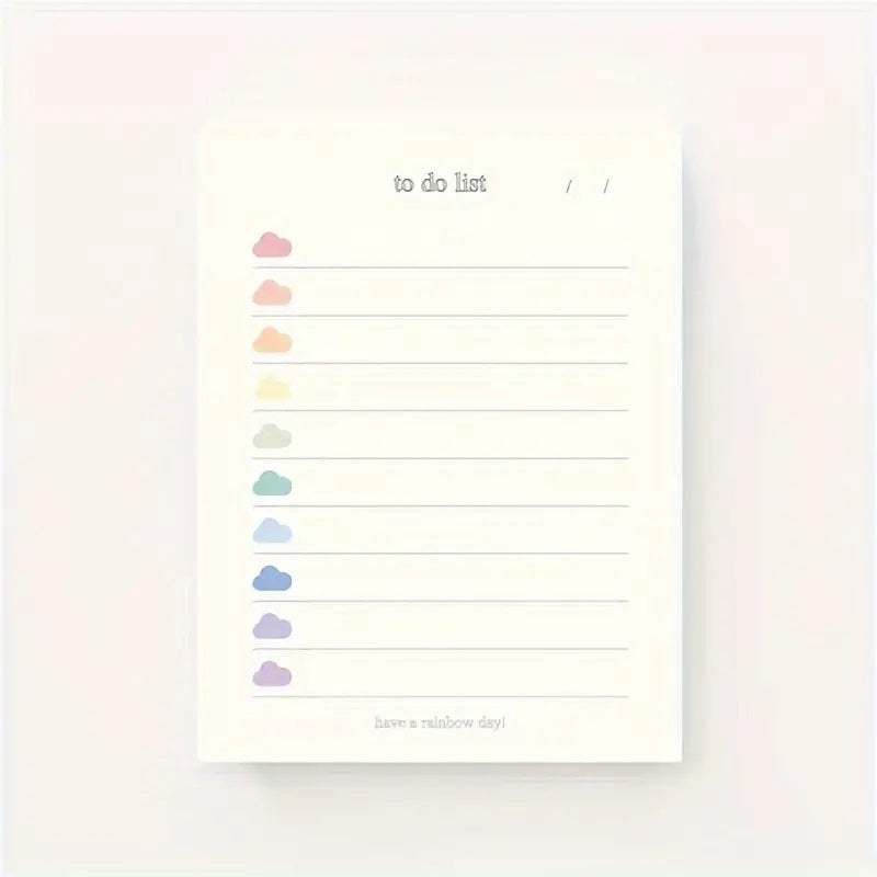 To-Do List Notepad Rainbow cloud - 50 pages
