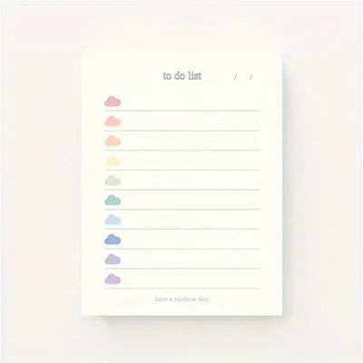 To-Do List Notepad Rainbow cloud - 50 pages