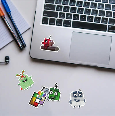 Number Blocks Stickers - 52 Pcs