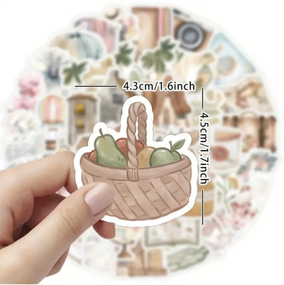 Vintage stickers - 60 Pcs