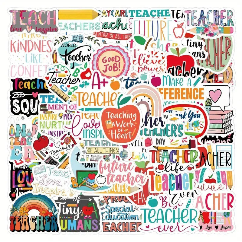 Teacher's theme stickers - 60 Pcs