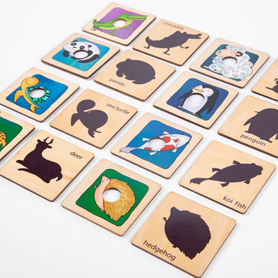 MONTESSORI ANIMAL WOODEN MATCHING TILES
