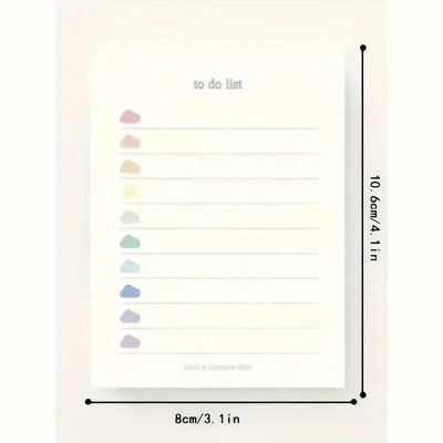 To-Do List Notepad Rainbow cloud - 50 pages