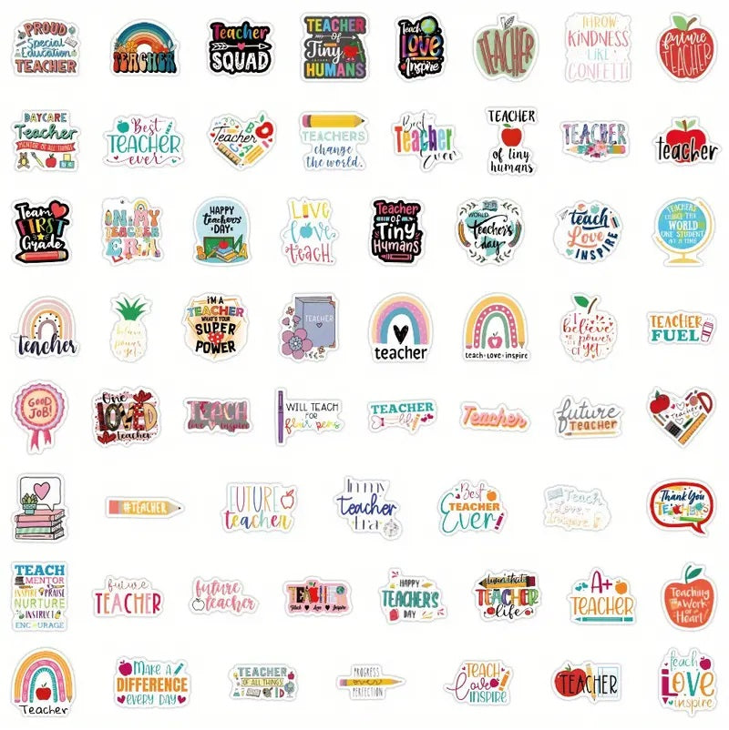 Teacher's theme stickers - 60 Pcs