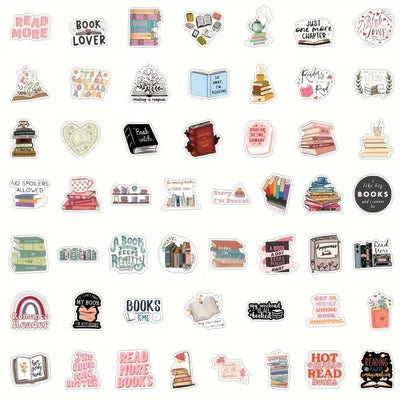 Bookworm Stickers - 50 Pcs