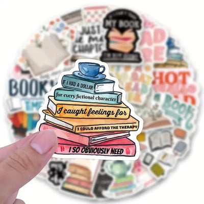 Bookworm Stickers - 50 Pcs