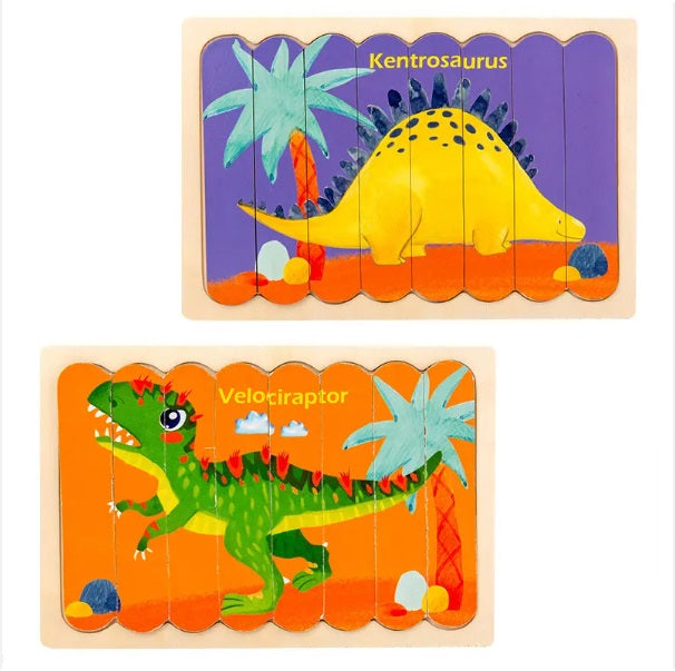 Creative Wooden Double- sided Strip Puzzles