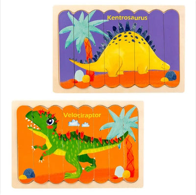 Creative Wooden Double- sided Strip Puzzles
