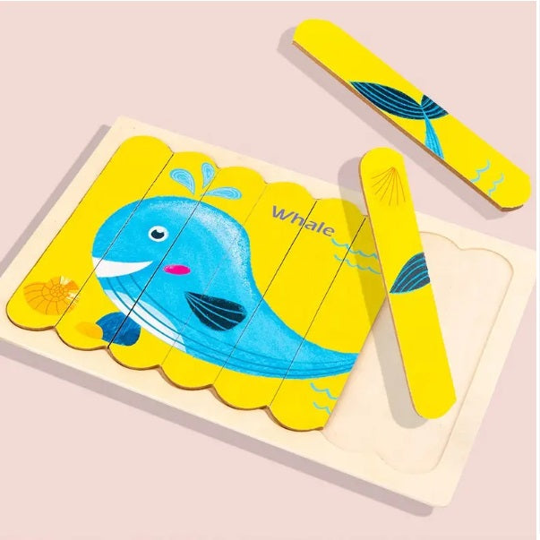Creative Wooden Double- sided Strip Puzzles