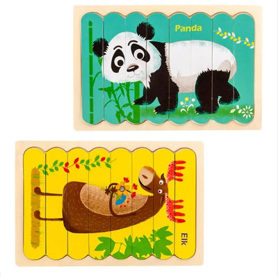 Creative Wooden Double- sided Strip Puzzles