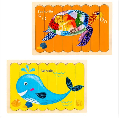 Creative Wooden Double- sided Strip Puzzles