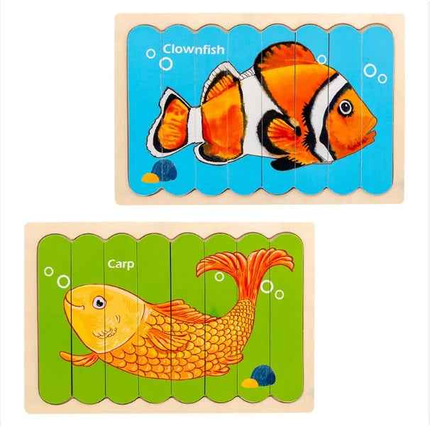 Creative Wooden Double- sided Strip Puzzles
