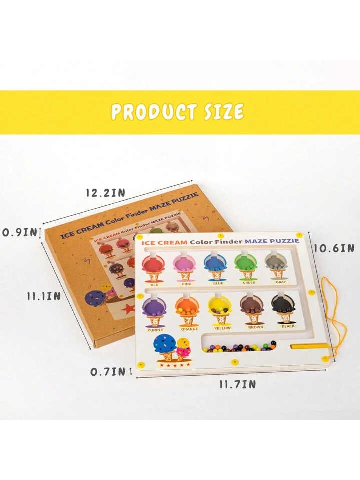 ICE CREAM MAZE MAGNETIC COLOR SORTER