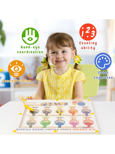 ICE CREAM MAZE MAGNETIC COLOR SORTER