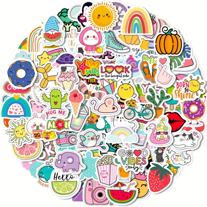 Good vibes Cute Vibes Stickers - 100 Pcs