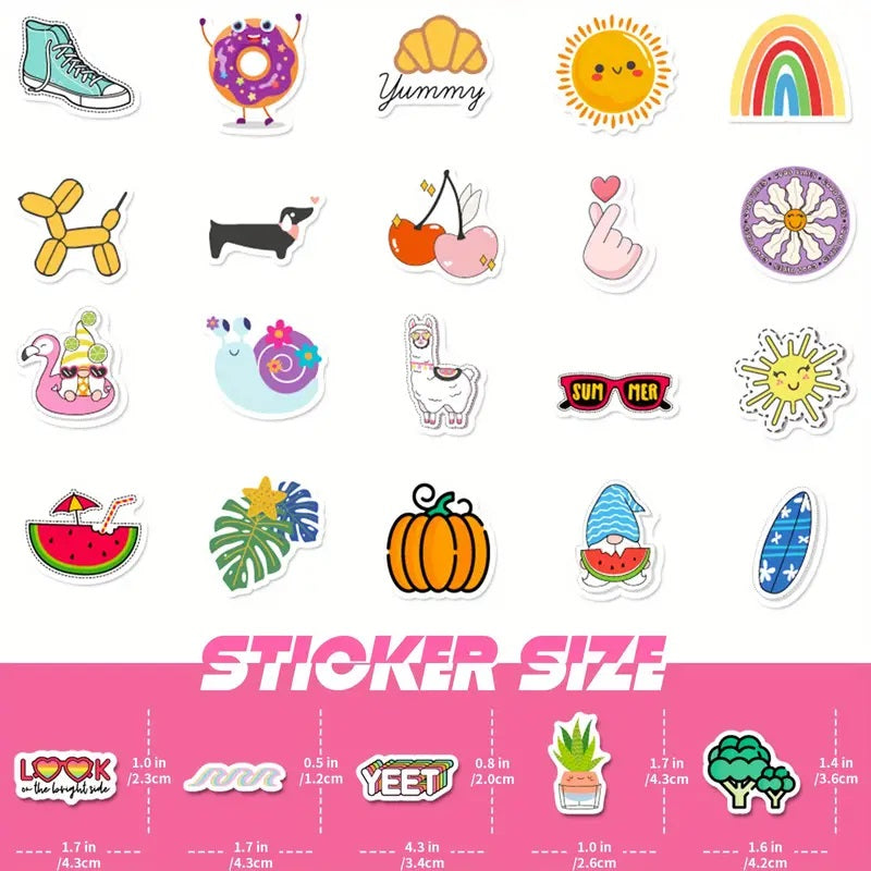 Good vibes Cute Vibes Stickers - 100 Pcs