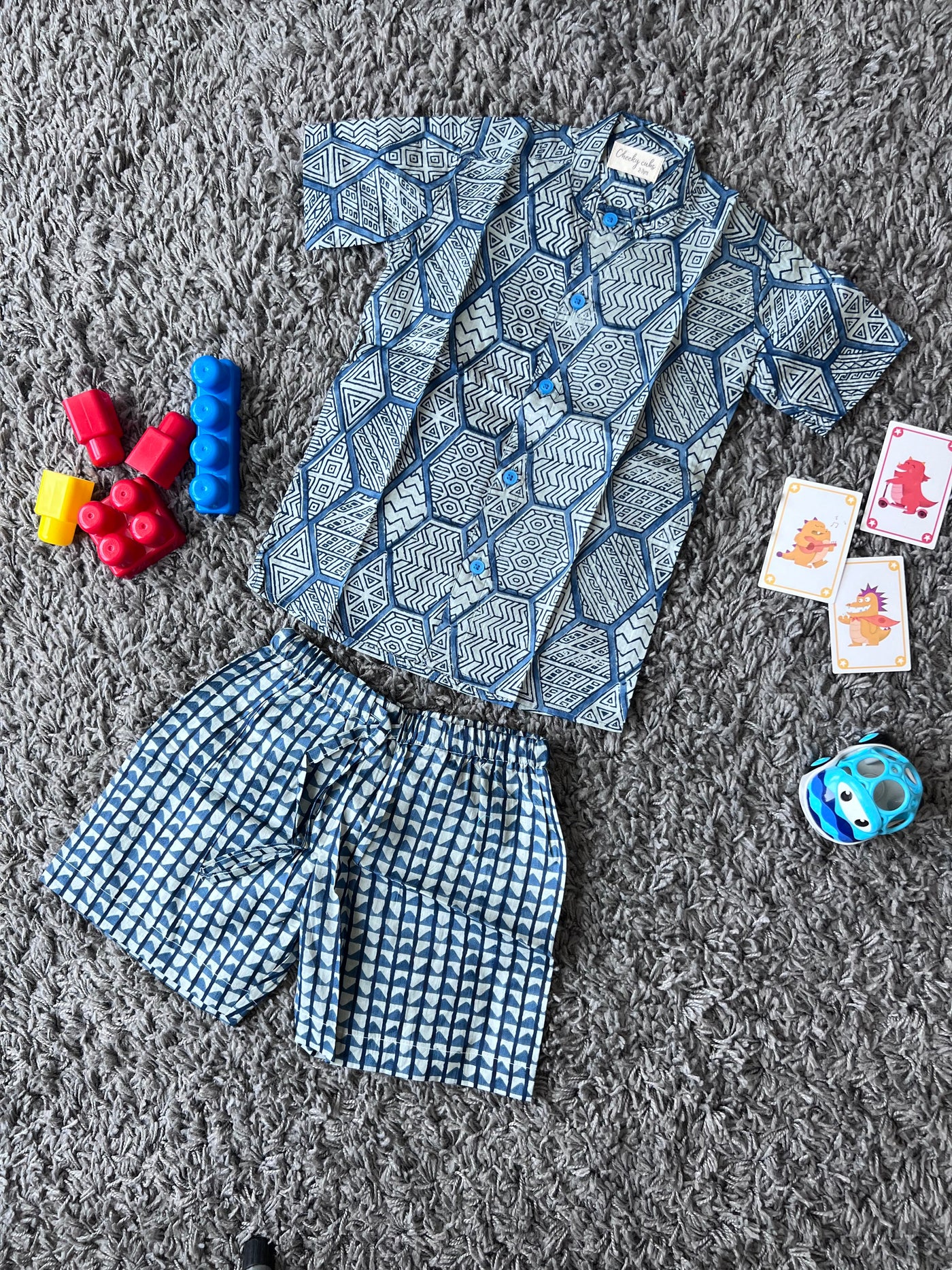 Boys cotton Honey-comb set