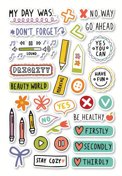 Scrapbook Stickers - 240 Pcs