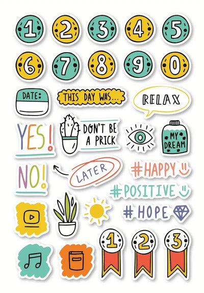 Scrapbook Stickers - 240 Pcs