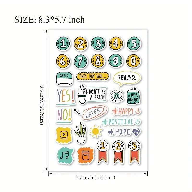 Scrapbook Stickers - 240 Pcs