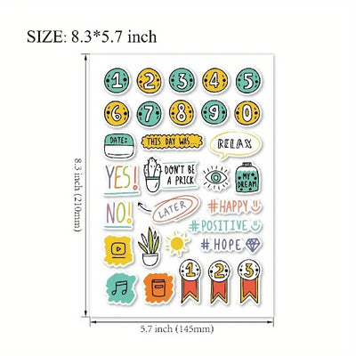 Scrapbook Stickers - 240 Pcs