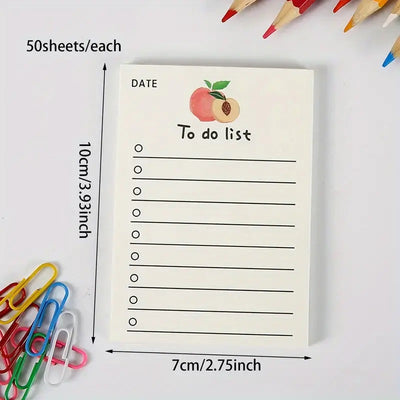 To-Do List Notepad Fruit theme - 50 pages