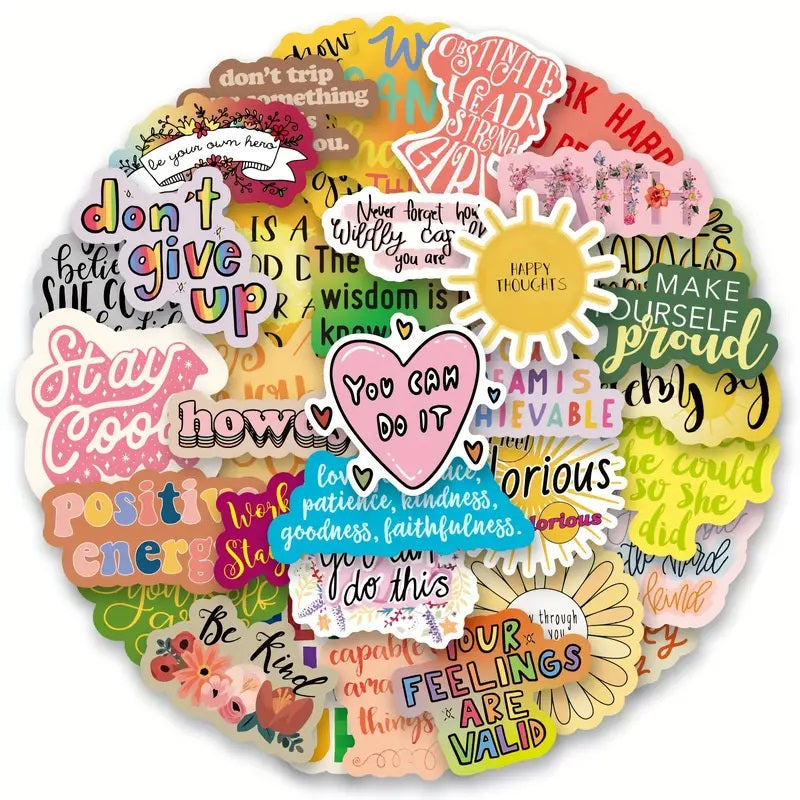 Positive Energy Stickers - 50 Pcs