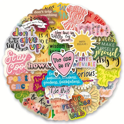 Positive Energy Stickers - 50 Pcs