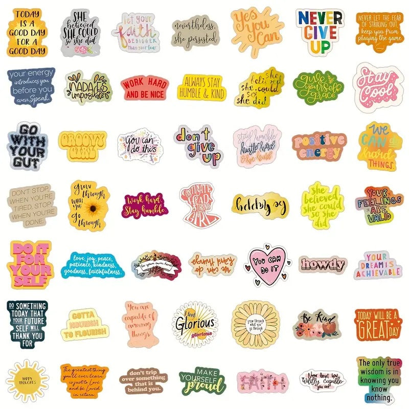 Positive Energy Stickers - 50 Pcs