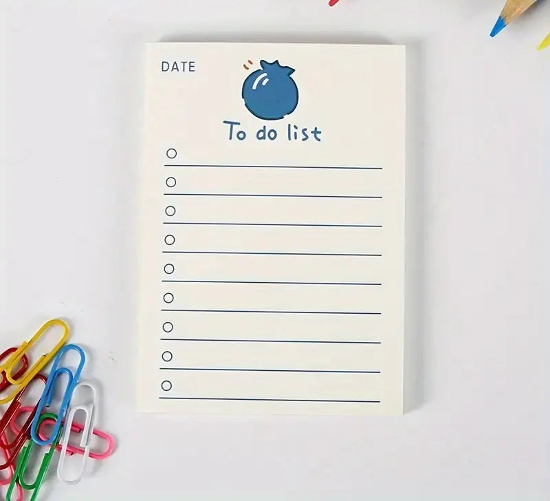 To-Do List Notepad Fruit theme - 50 pages